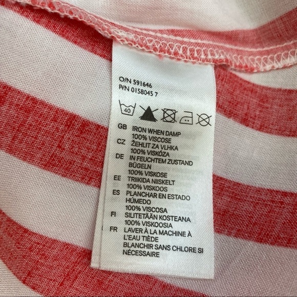 Divided. Hi/Low. Top. Red/White. Stripes Sz 4. - Picture 6 of 9